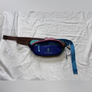 Cotopaxi Colorful Belt Bag with Blue and Pink Accents